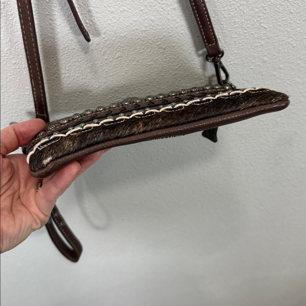 Trinity Ranch western Brown Patterned crossbody B… - image 8